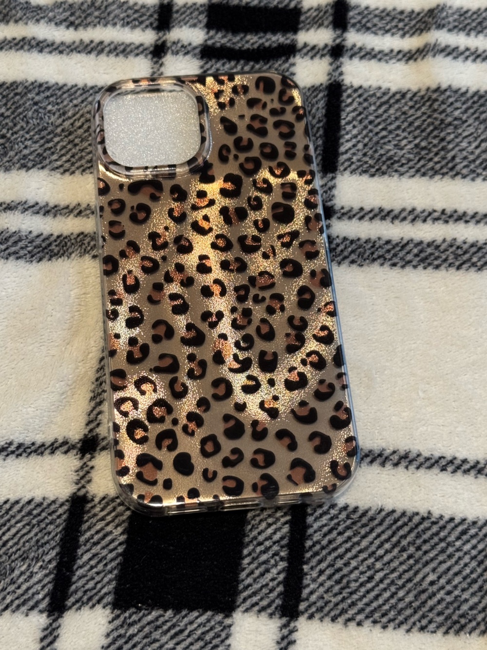 Leopard Print Glitter Phone Case